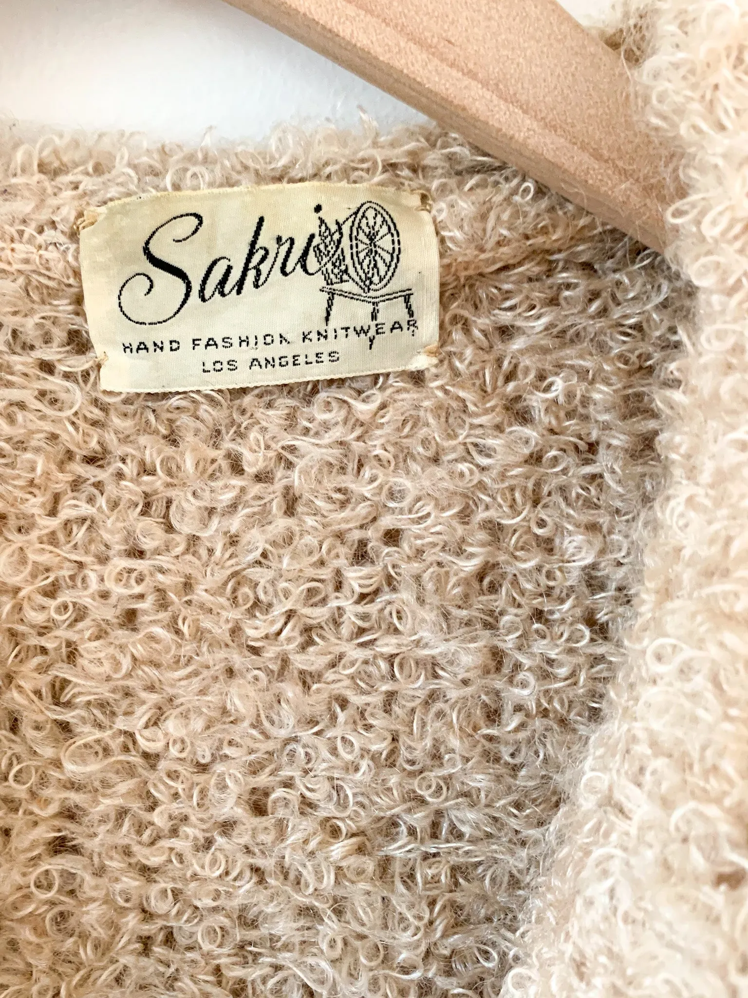 1960's Cozy Hooded Knit Cardigan