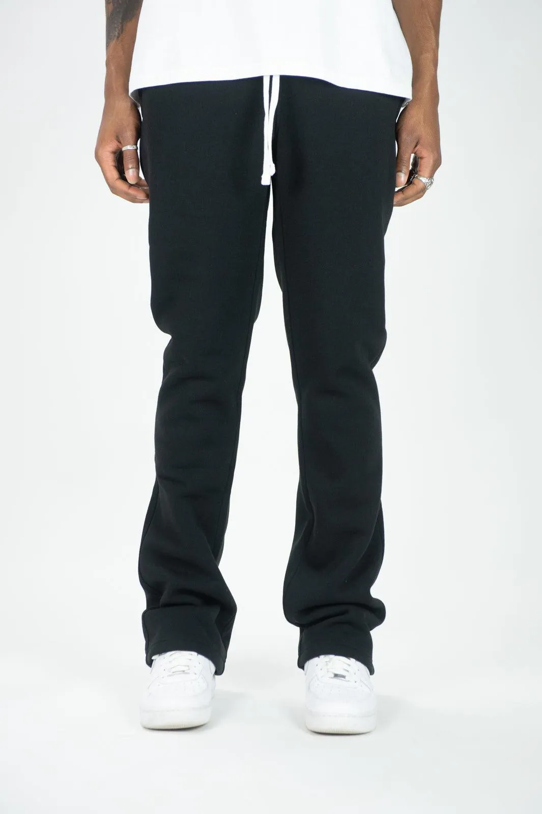 475 Fleece Stacked Sweatpants - Black