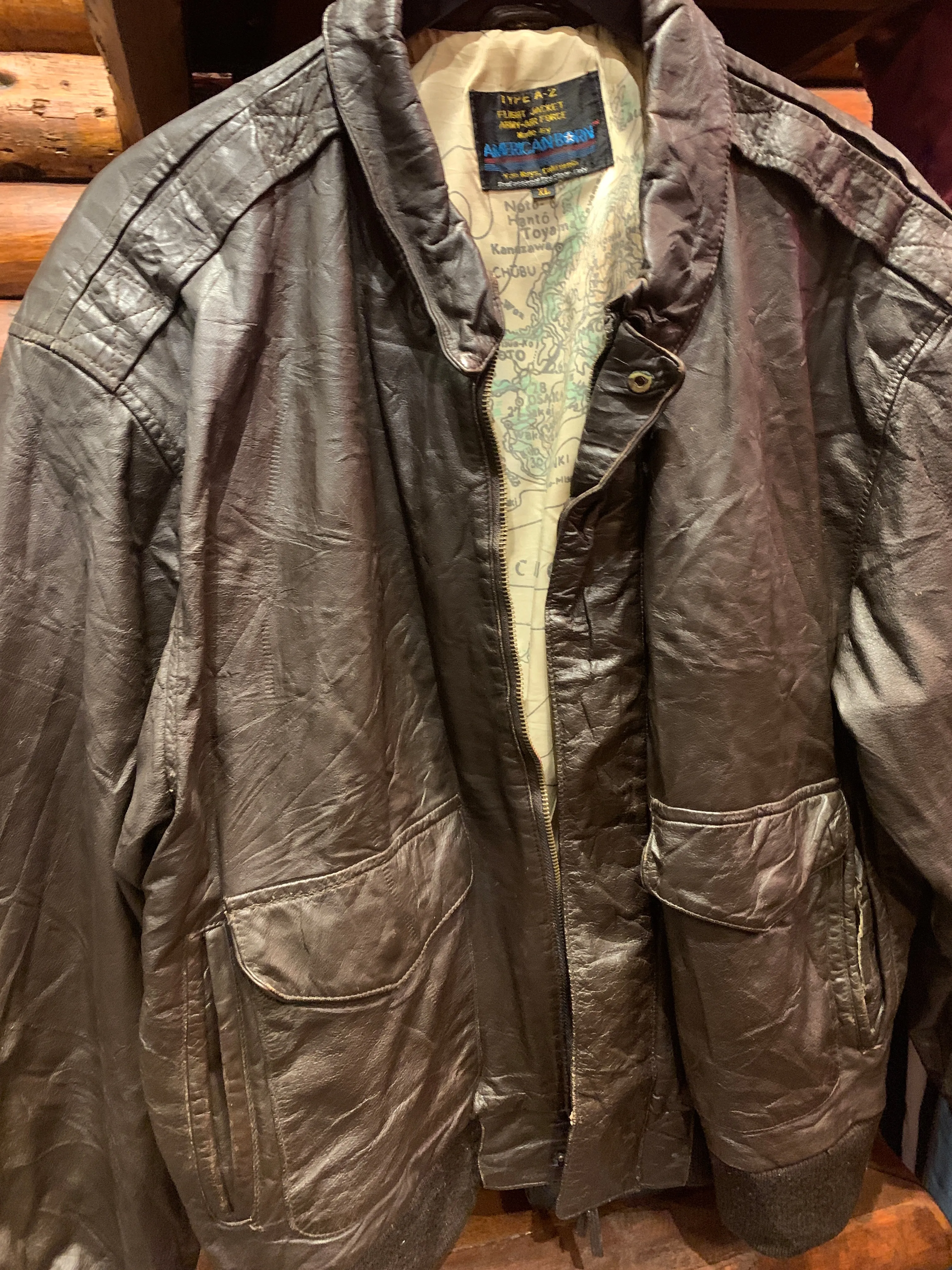American Born, Van Nuys Type A2 1940s Style Flight Jacket, XL