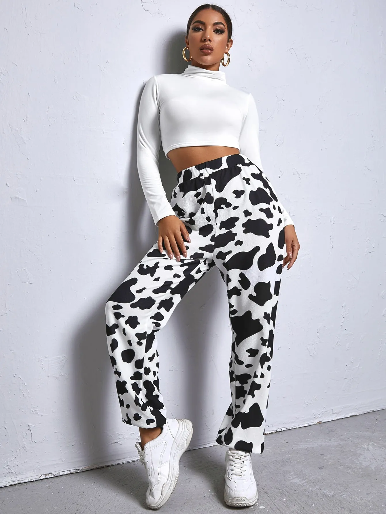 Animal High Waist Long Women Sweatpants