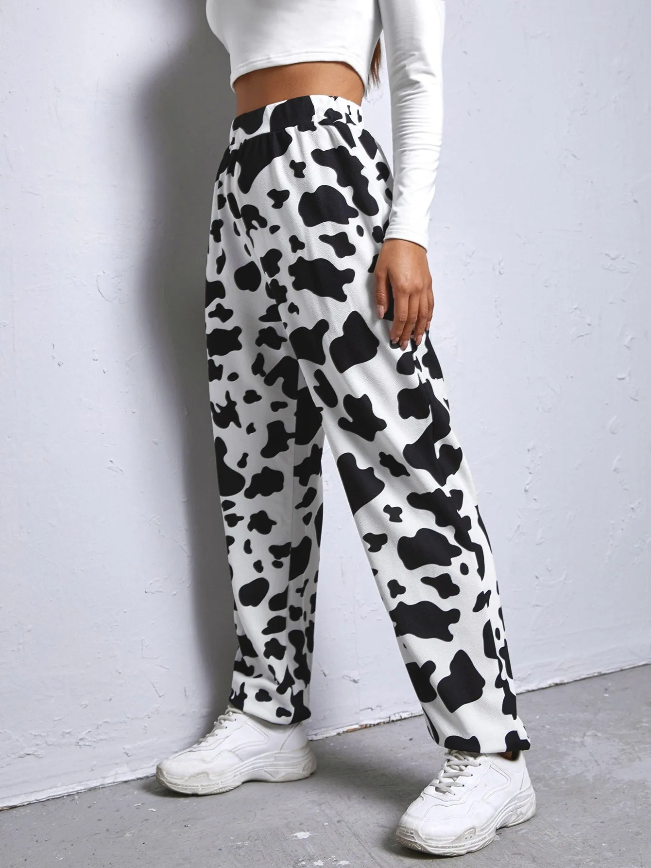Animal High Waist Long Women Sweatpants