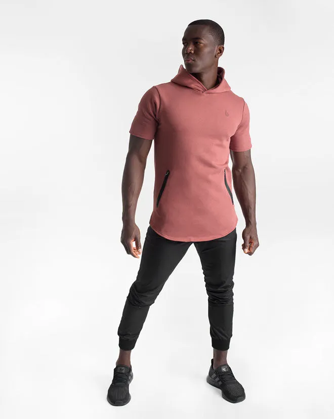 Athleisure SS. Hoodie MEN- Red Clay