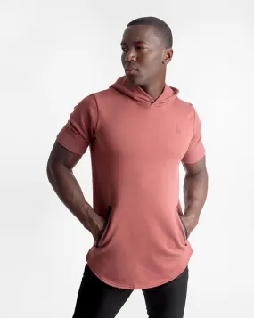 Athleisure SS. Hoodie MEN- Red Clay