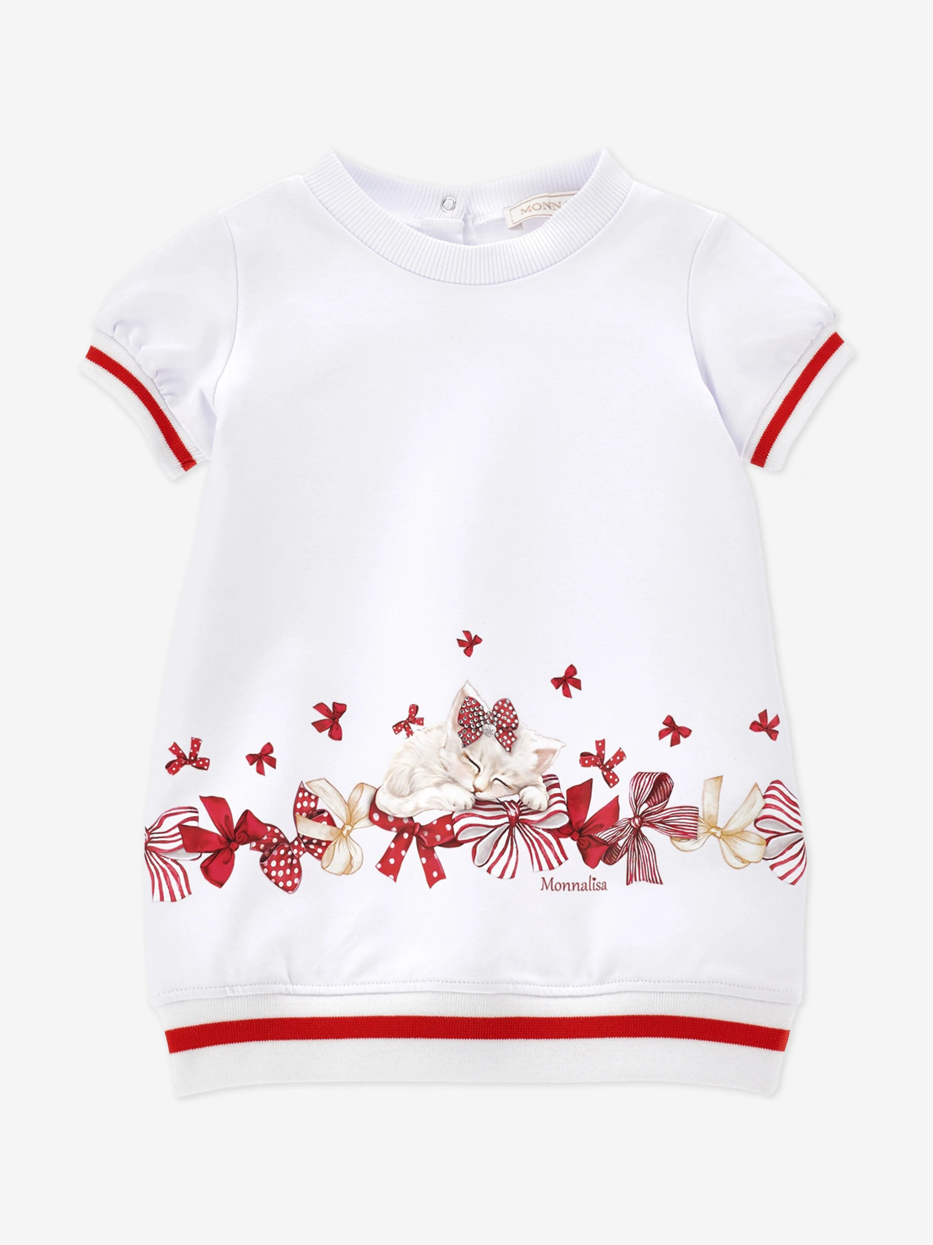 Baby Girls Sweater Dress in White