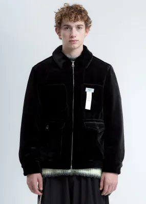 Black Faux Fur Zip Up Jacket