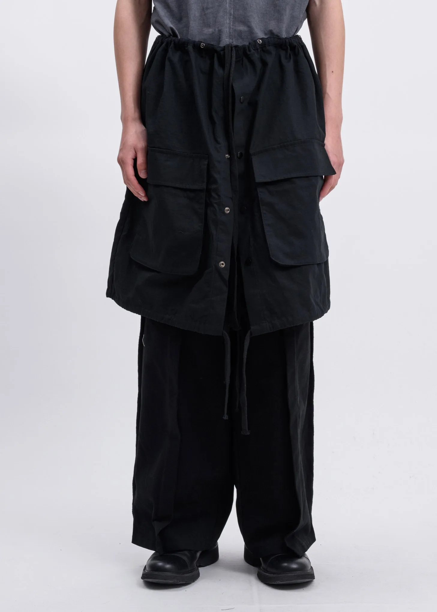 Black Removable Extended Field Jacket