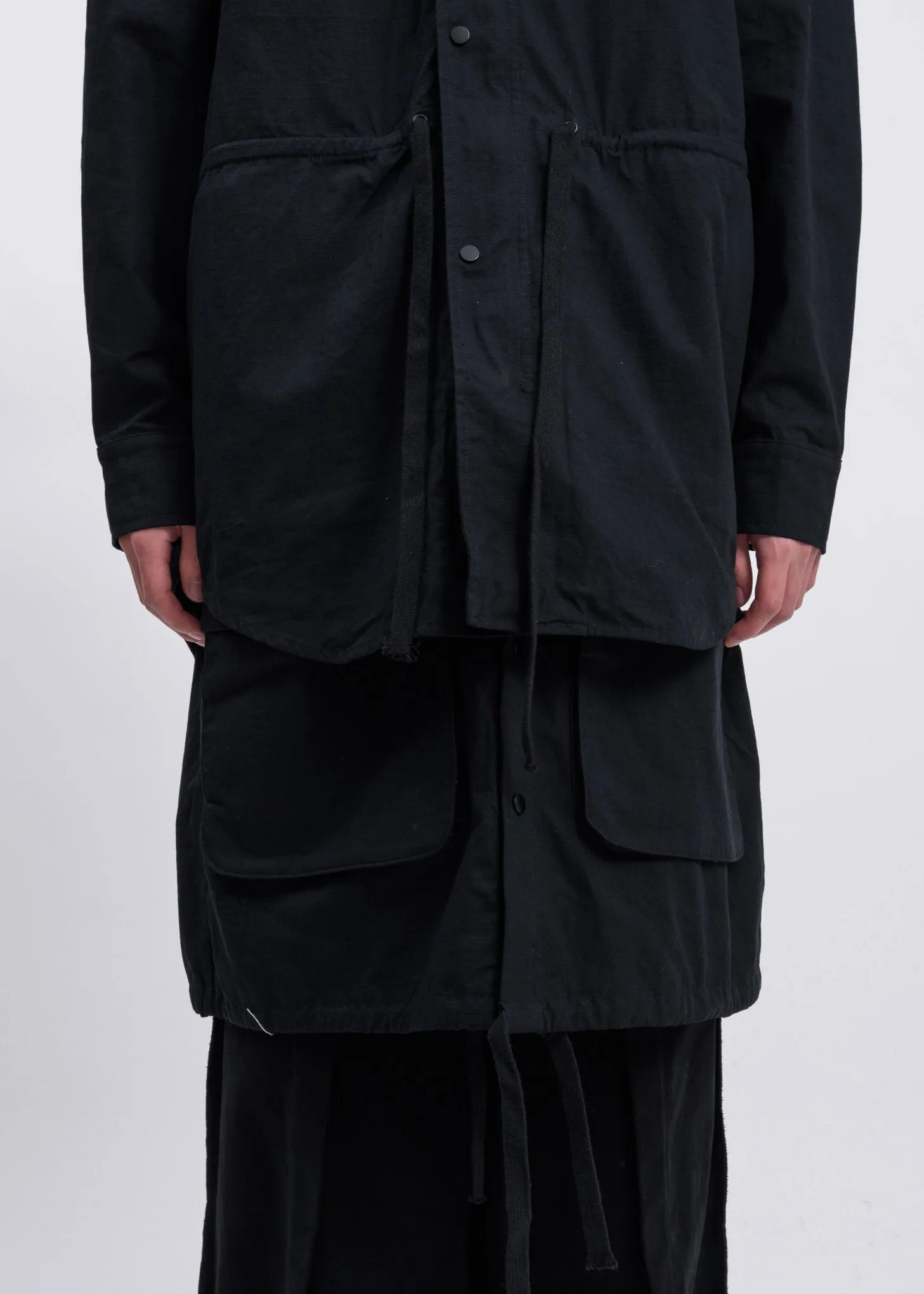 Black Removable Extended Field Jacket