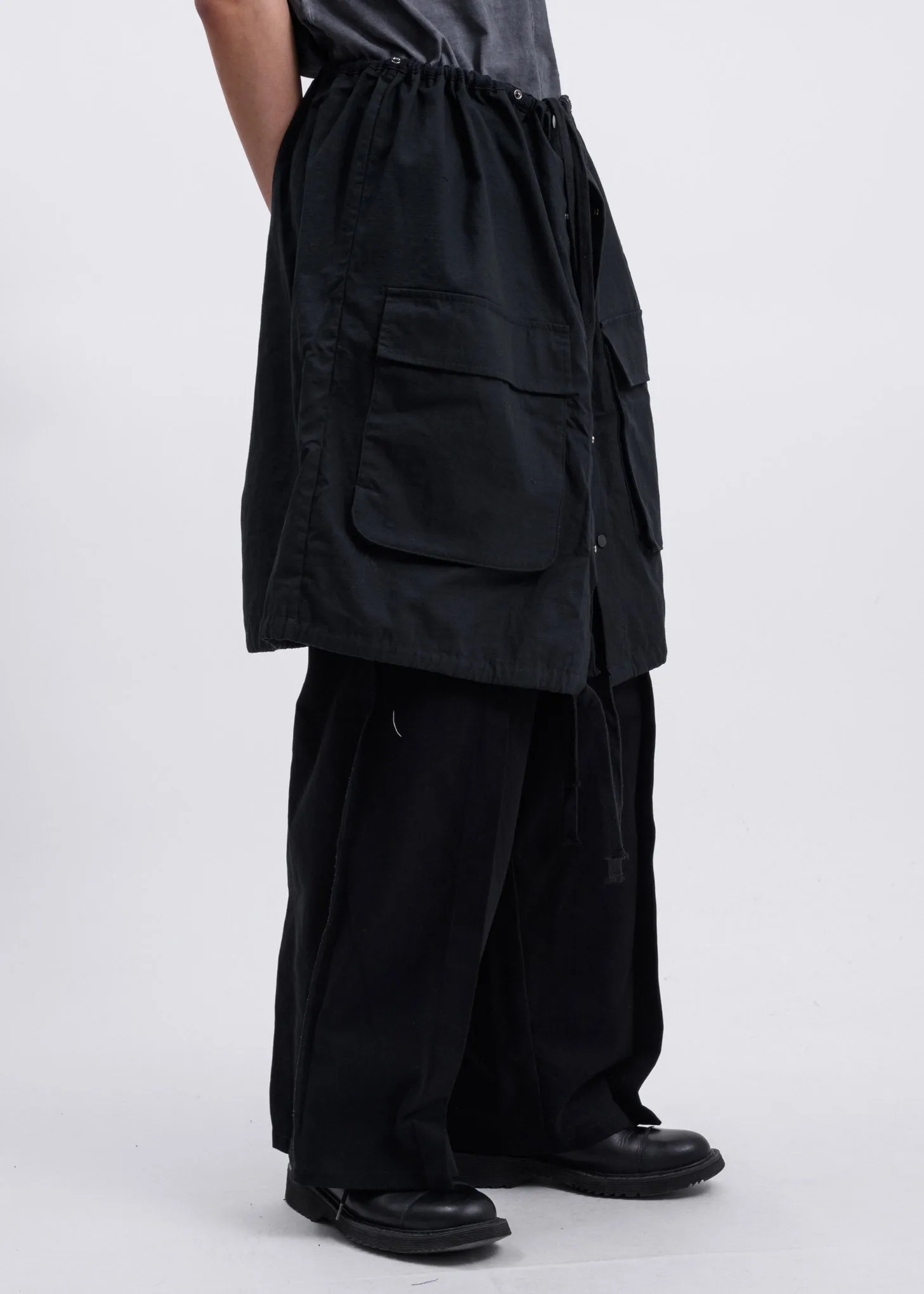 Black Removable Extended Field Jacket
