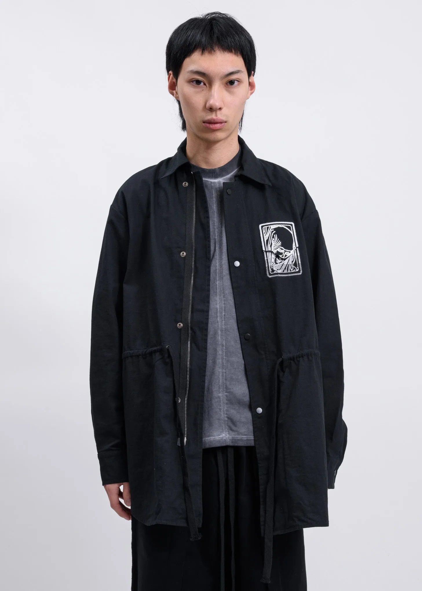 Black Removable Extended Field Jacket