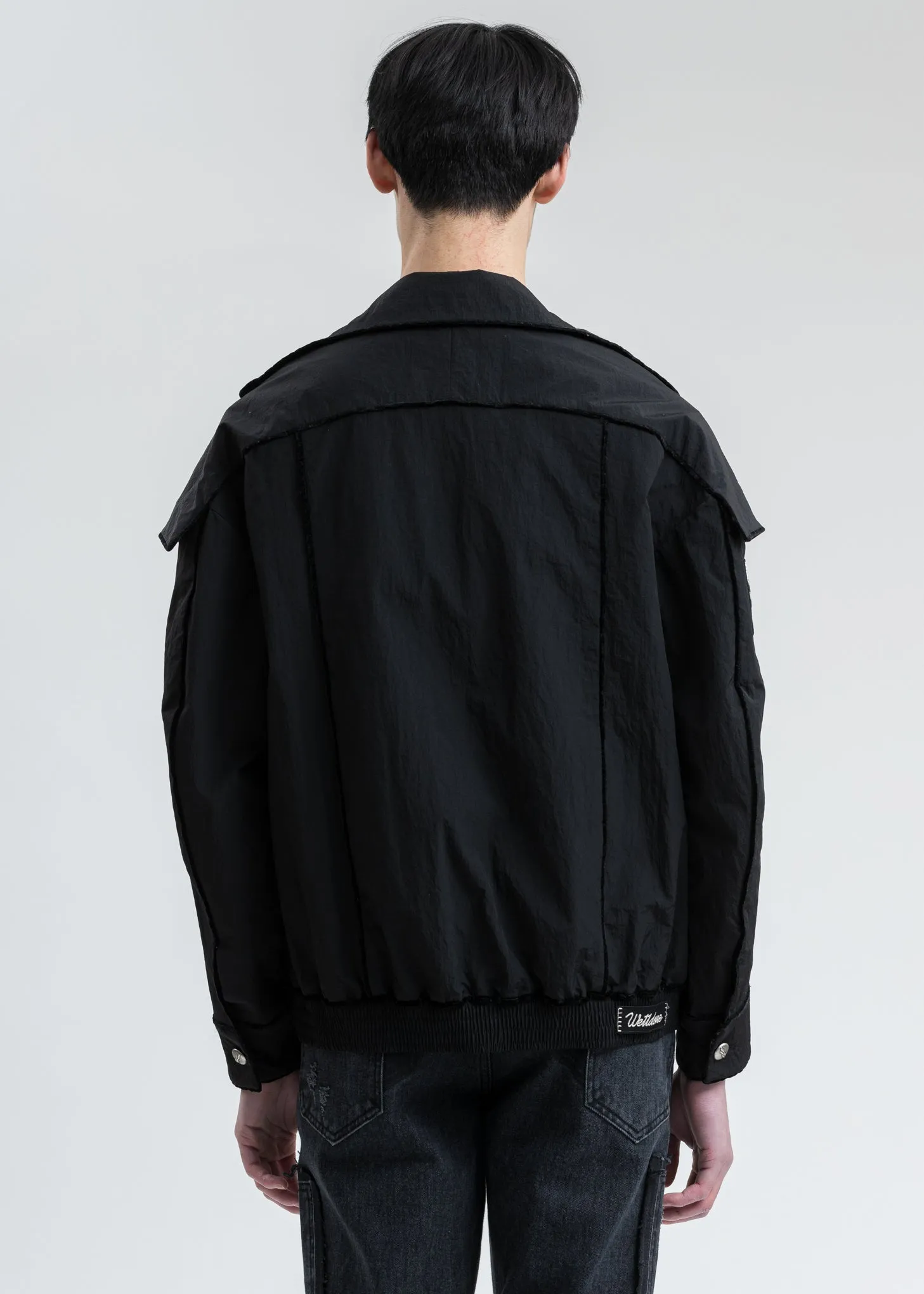 Black Velvet Lining Bomber Jacket