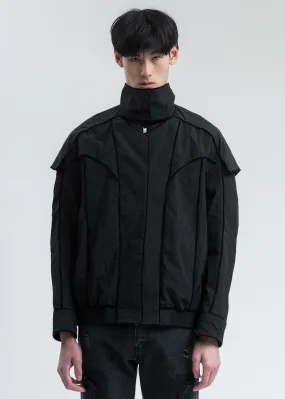Black Velvet Lining Bomber Jacket