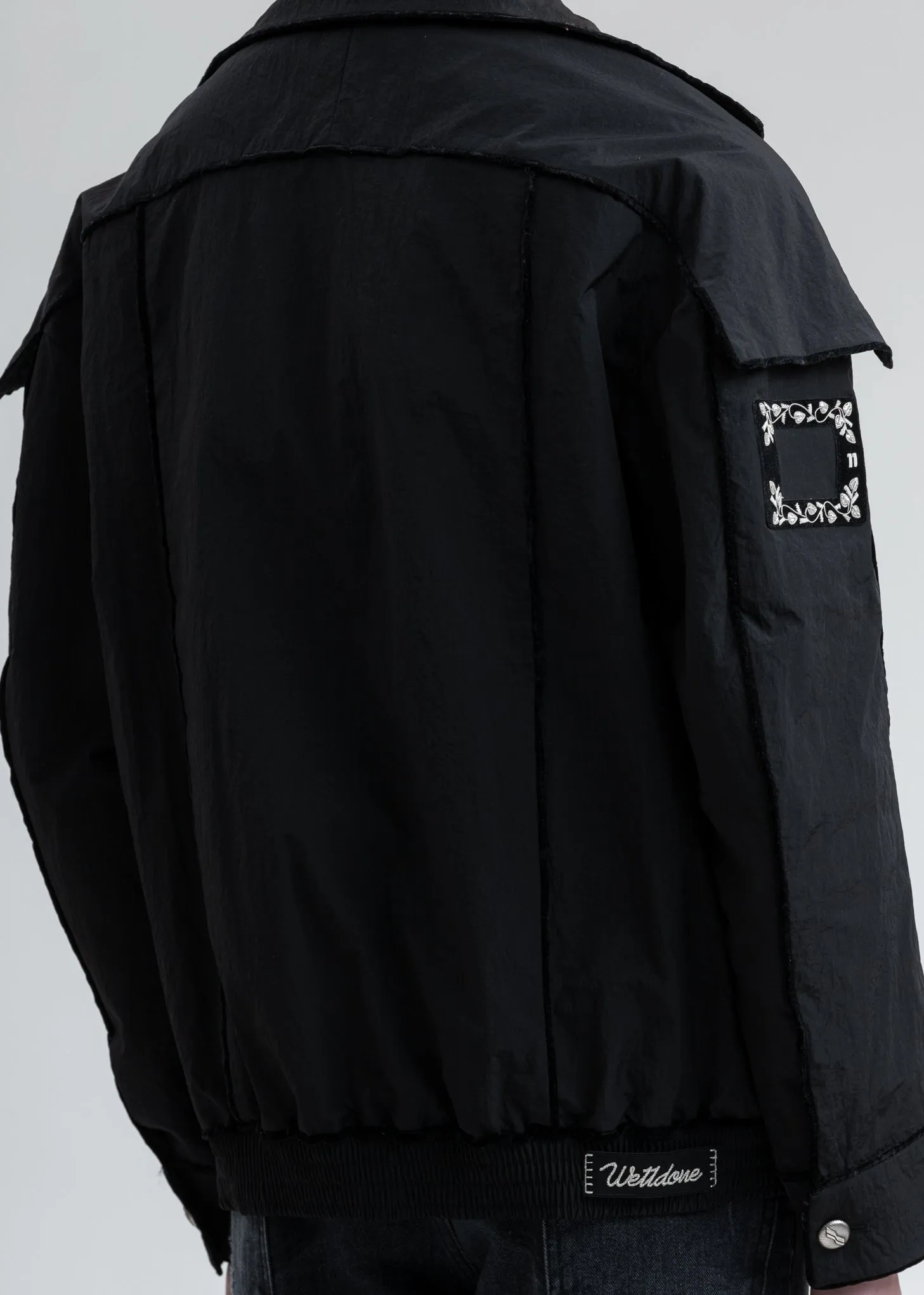 Black Velvet Lining Bomber Jacket