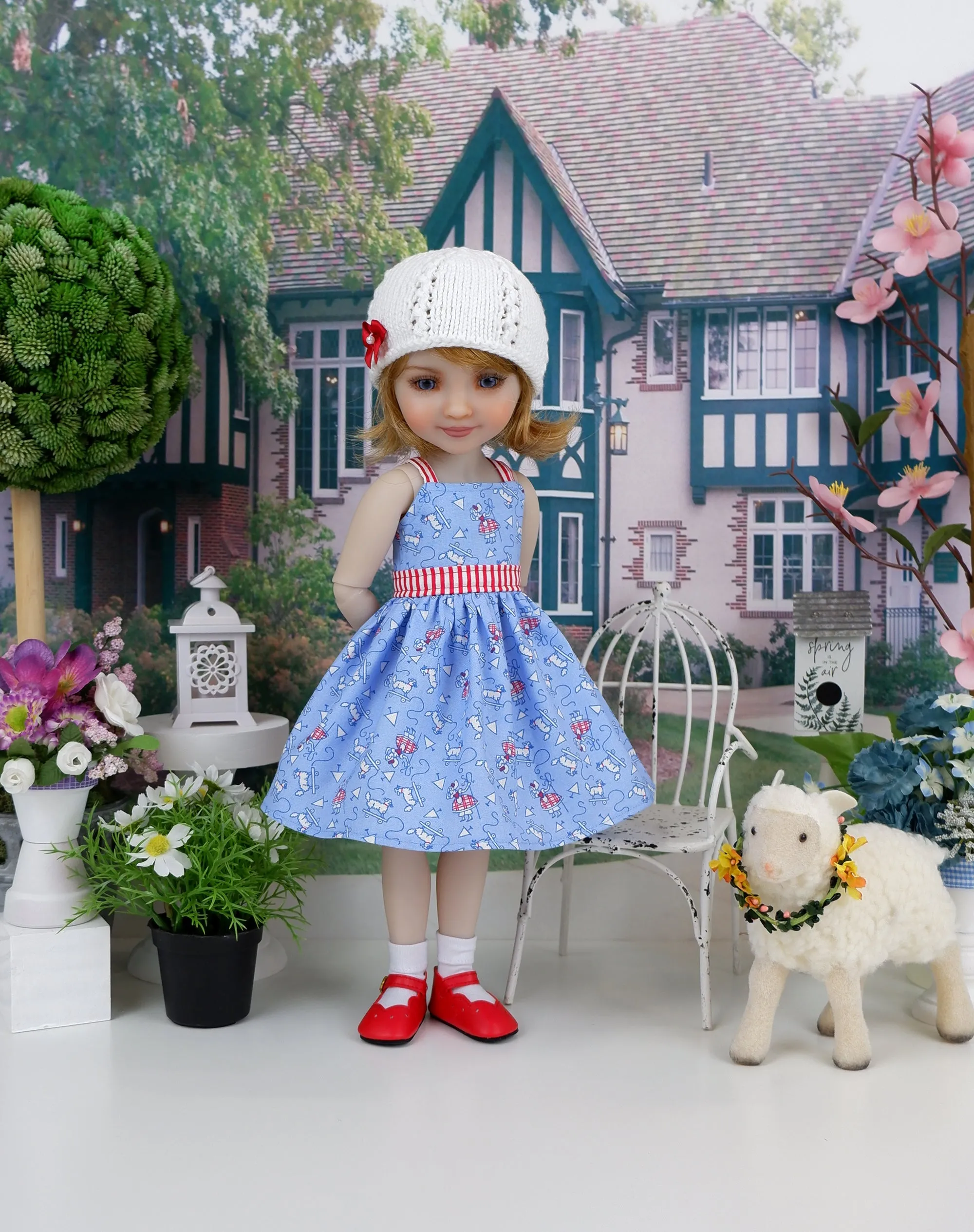 Bo Peep - dress and sweater set with shoes for Ruby Red Fashion Friends doll