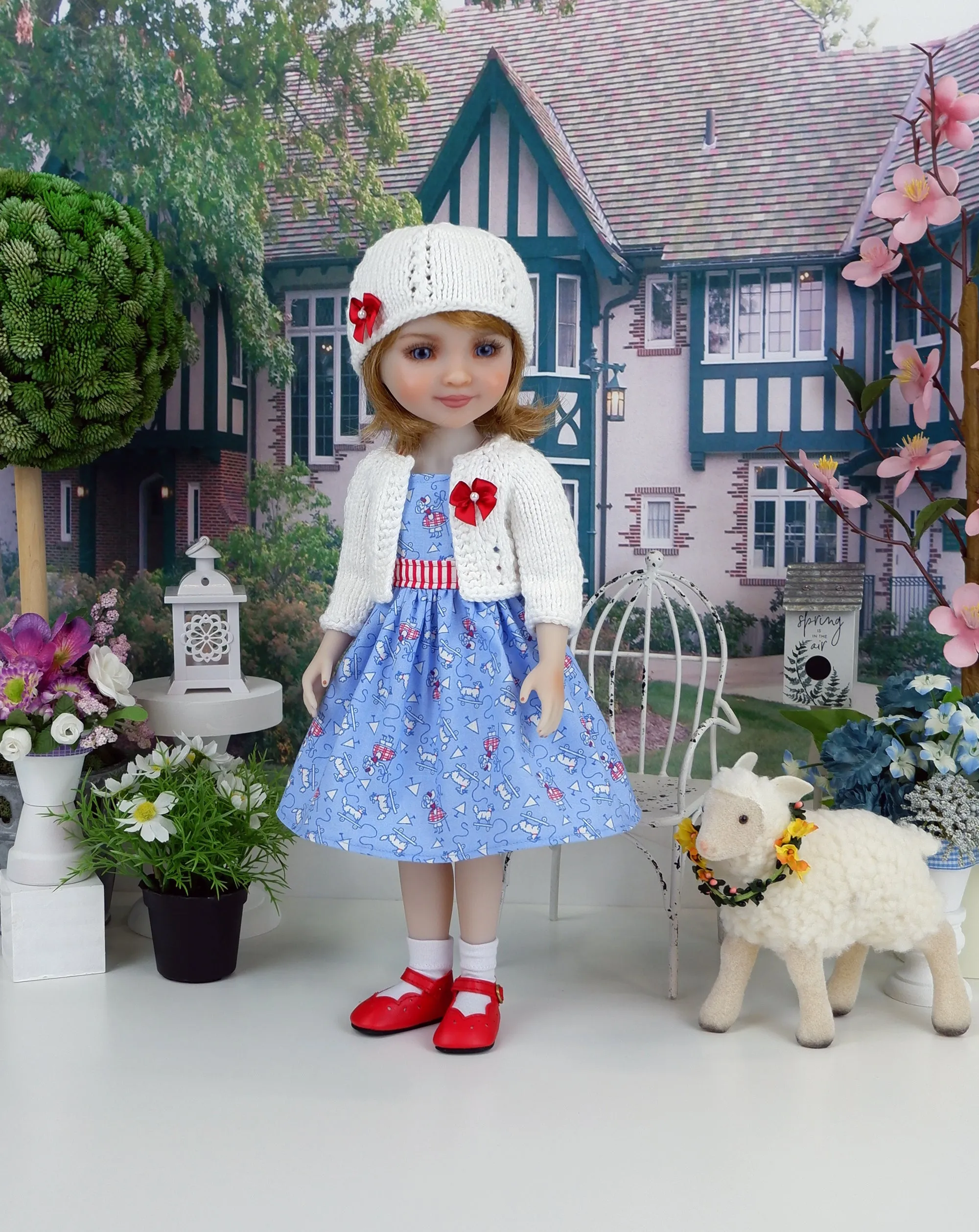 Bo Peep - dress and sweater set with shoes for Ruby Red Fashion Friends doll