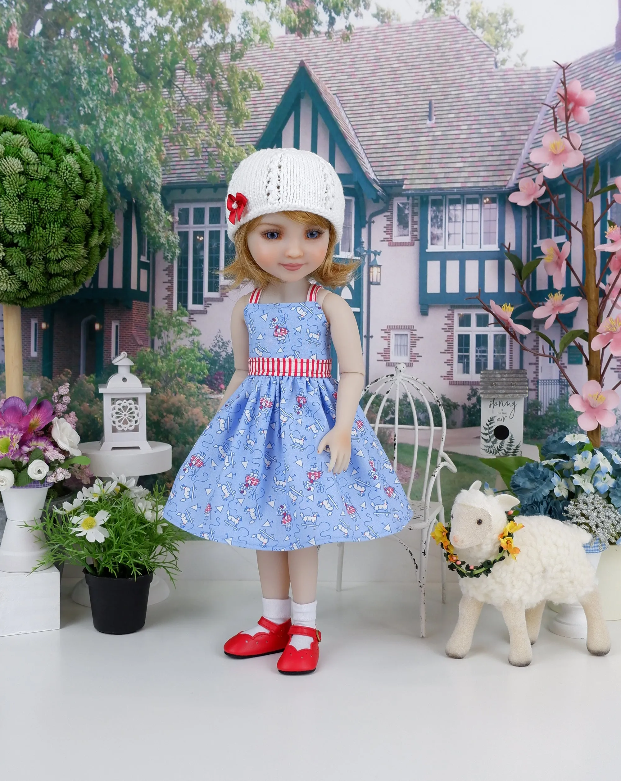 Bo Peep - dress and sweater set with shoes for Ruby Red Fashion Friends doll