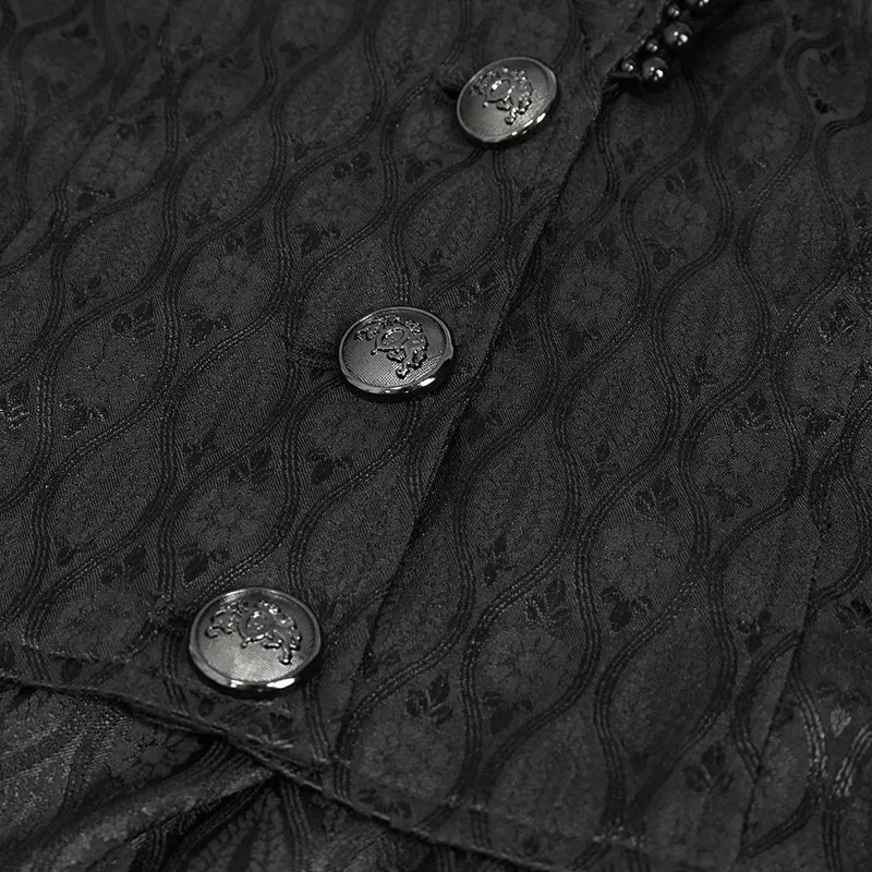 'Body Electric' Gothic Jacquard High Low Coat