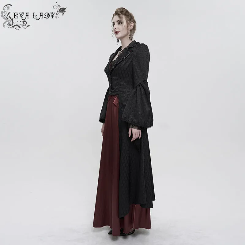 'Body Electric' Gothic Jacquard High Low Coat