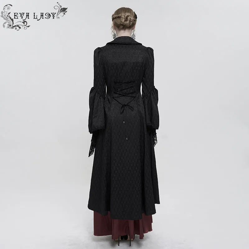 'Body Electric' Gothic Jacquard High Low Coat