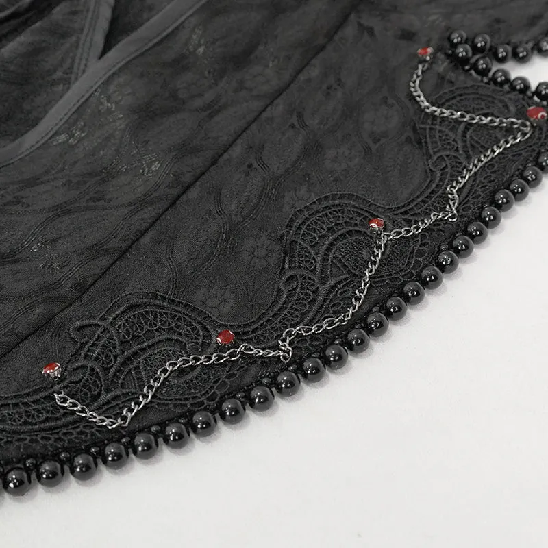 'Body Electric' Gothic Jacquard High Low Coat