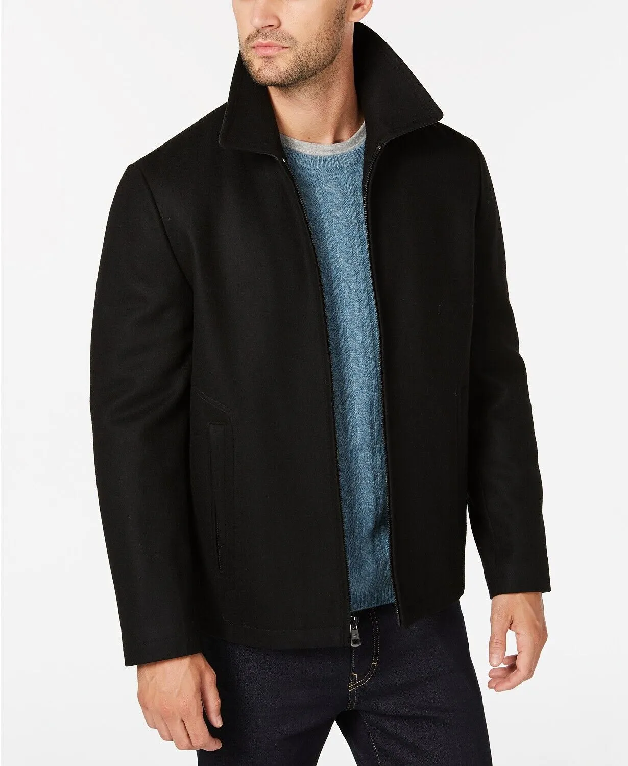Calvin Klein Men's Wool Hipster Jacket Coat Grey 2XL