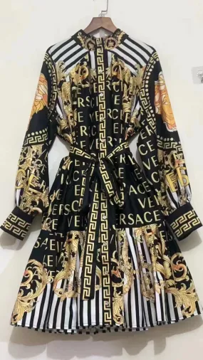 CELEBRITY GLAM DRESS BlACK GOLD