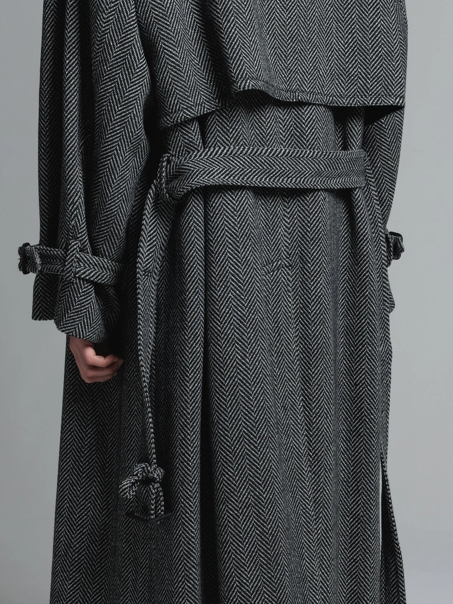 CERRUTI TWEED OVERSIZED MAXI TRENCH COAT [2024A/W]