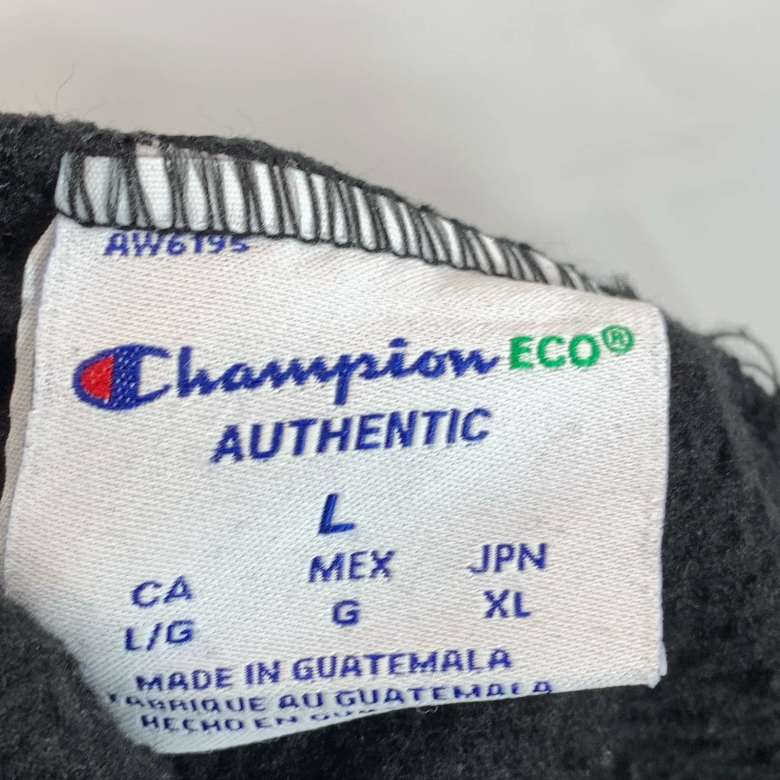 CHAMPION Authentic Men's Solid Black Eco Elastic Waist Pull-On Sweat Pants SZ L