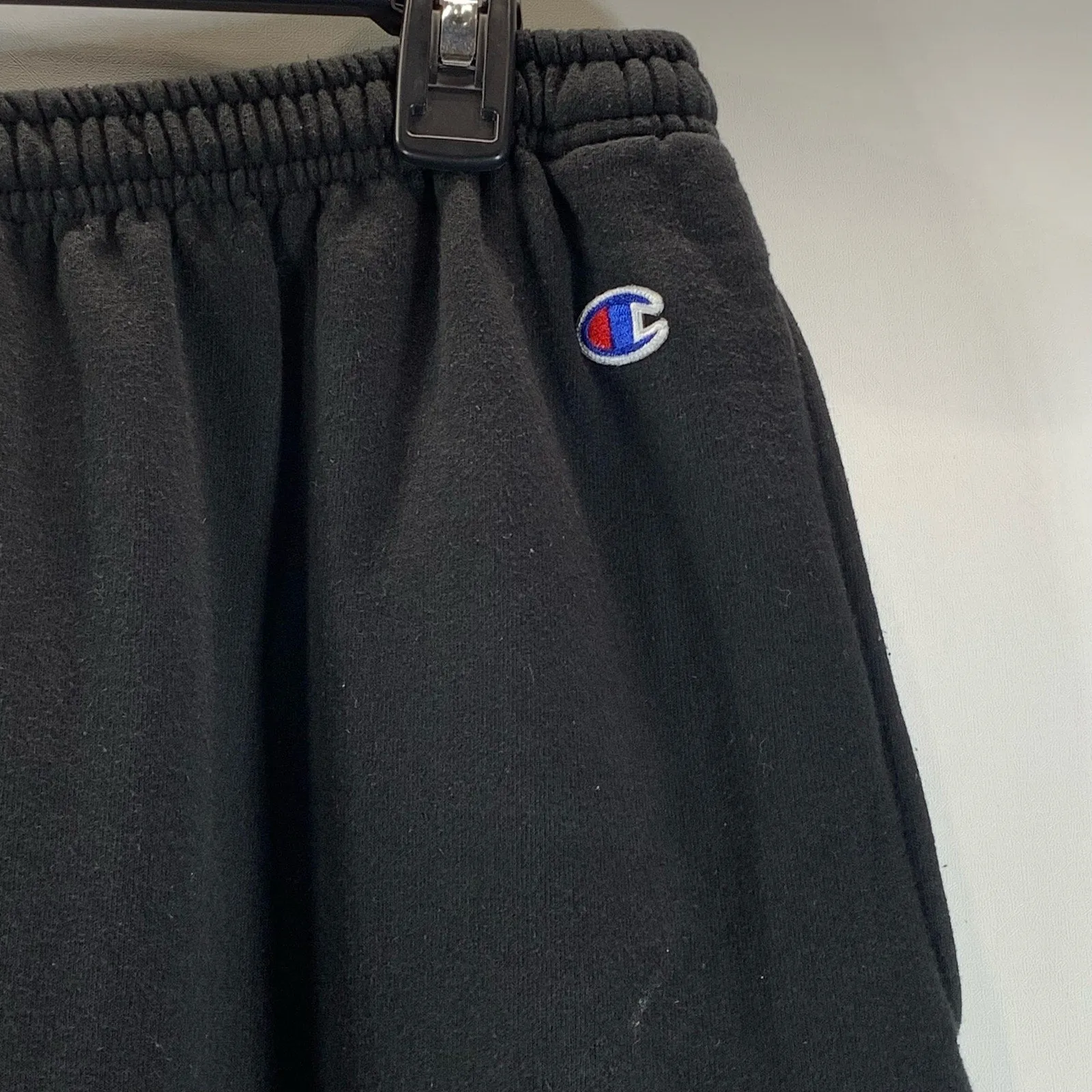 CHAMPION Authentic Men's Solid Black Eco Elastic Waist Pull-On Sweat Pants SZ L