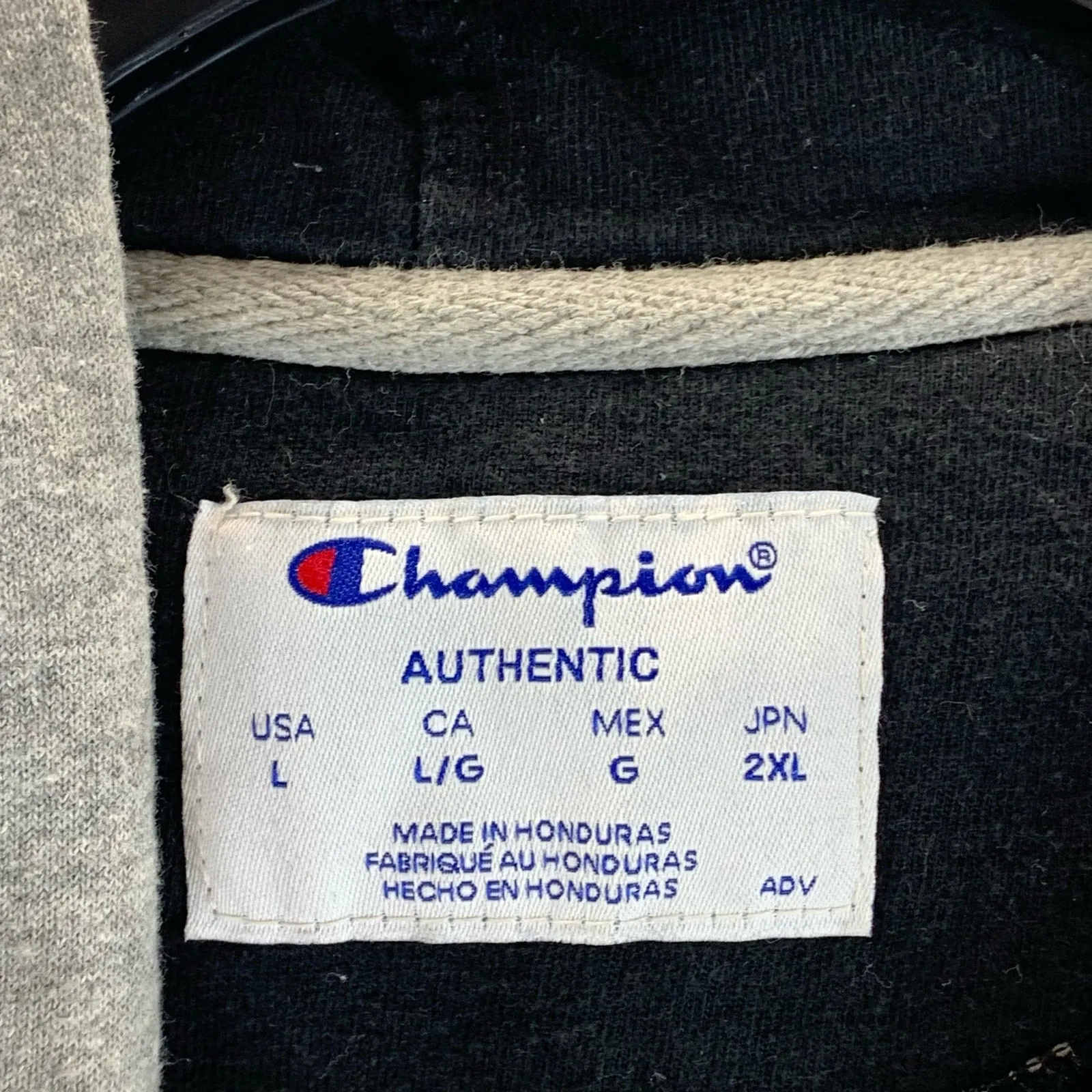 CHAMPION Men's Gray Powerblend C Logo Regular-Fit Pullover Hoodie SZ L