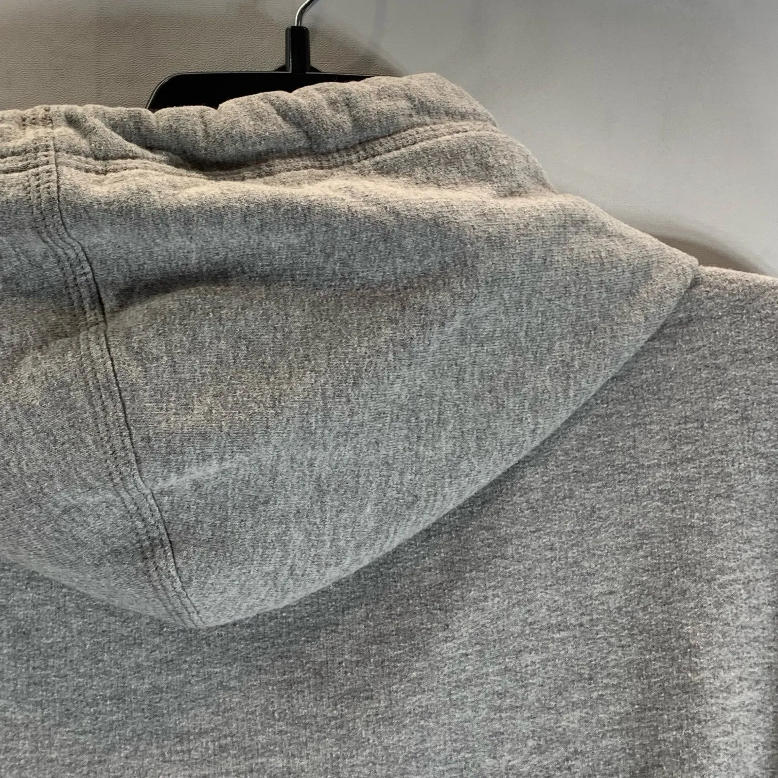 CHAMPION Men's Gray Powerblend C Logo Regular-Fit Pullover Hoodie SZ L