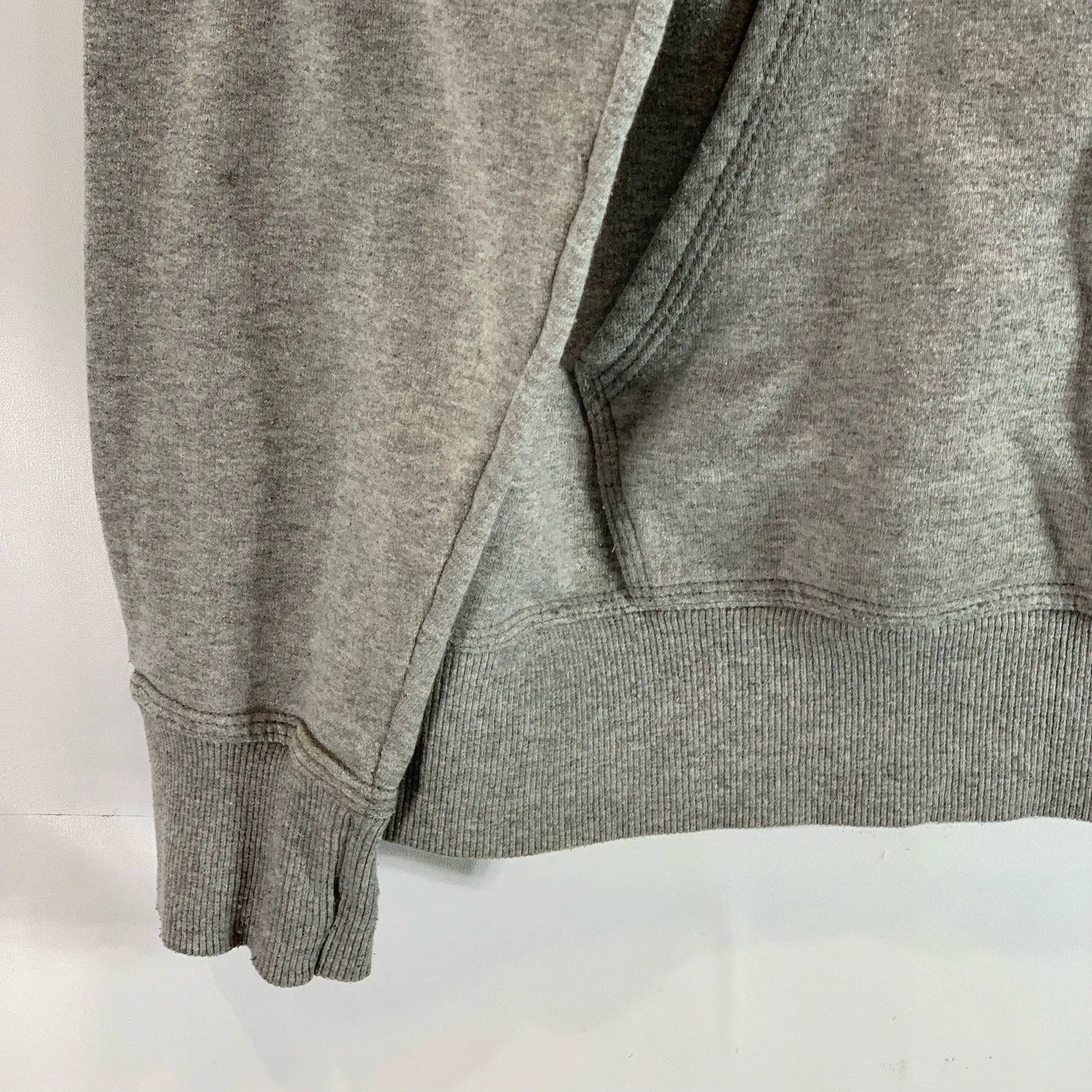 CHAMPION Men's Gray Powerblend C Logo Regular-Fit Pullover Hoodie SZ L