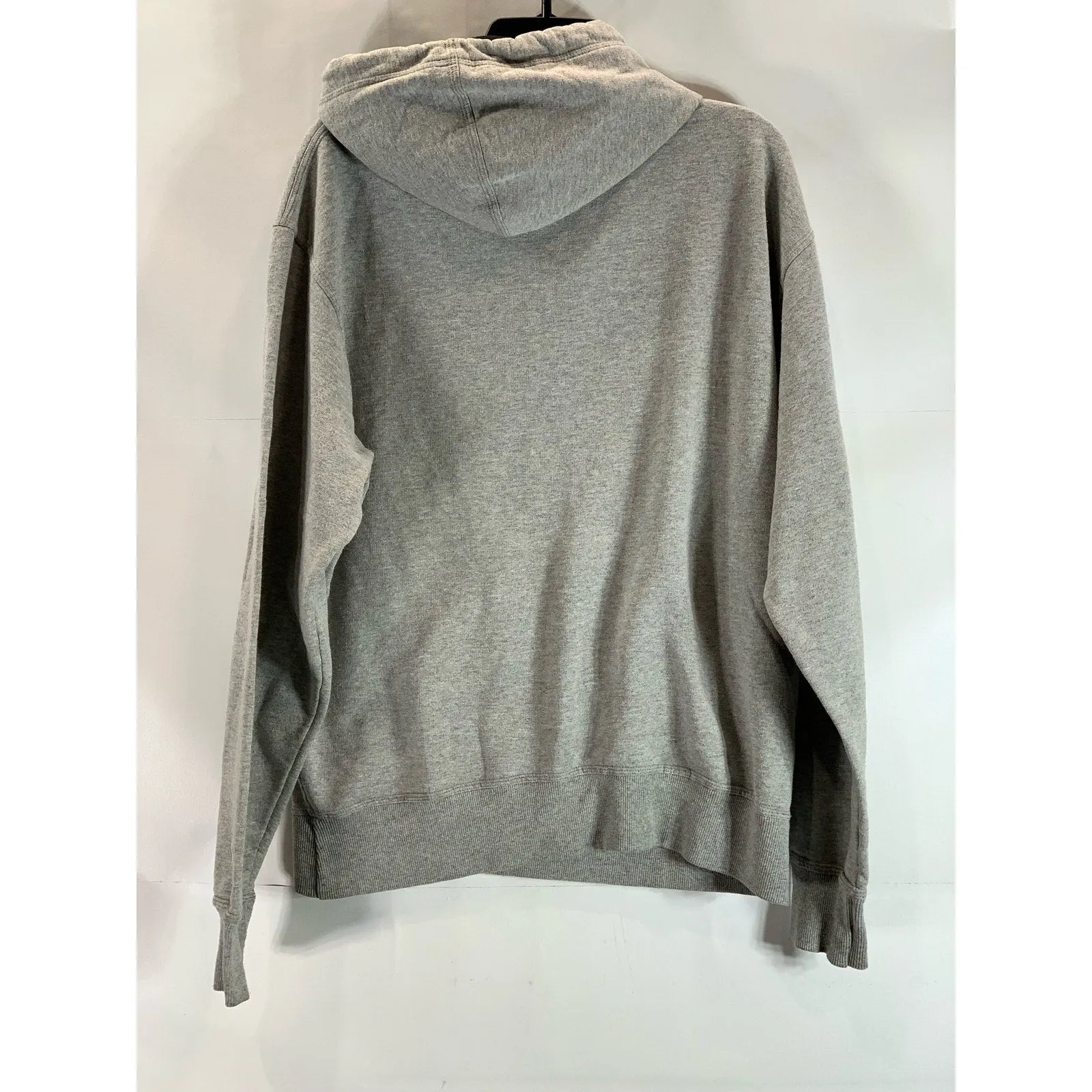 CHAMPION Men's Gray Powerblend C Logo Regular-Fit Pullover Hoodie SZ L