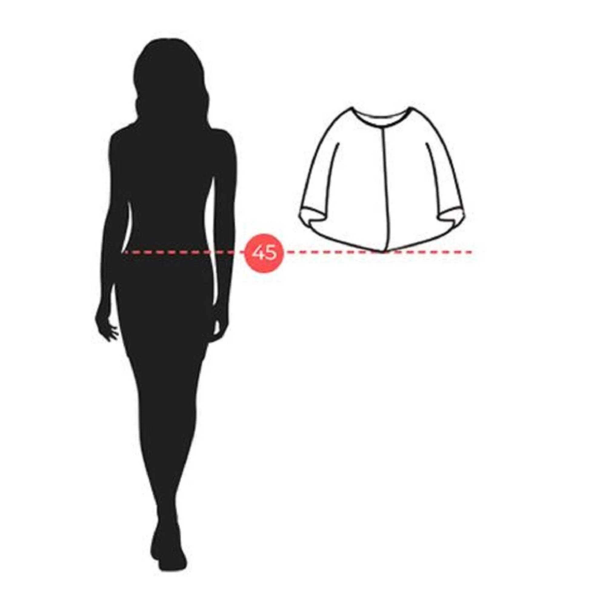 Cherry Short Winter Coat Cape Trim Fox Fur, Women's Poncho Jacket lined, Elegant Women's coat