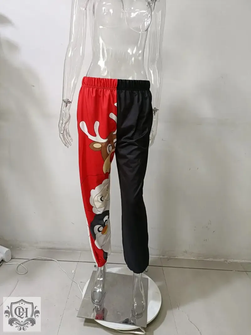 Christmas Printing Harem Pants