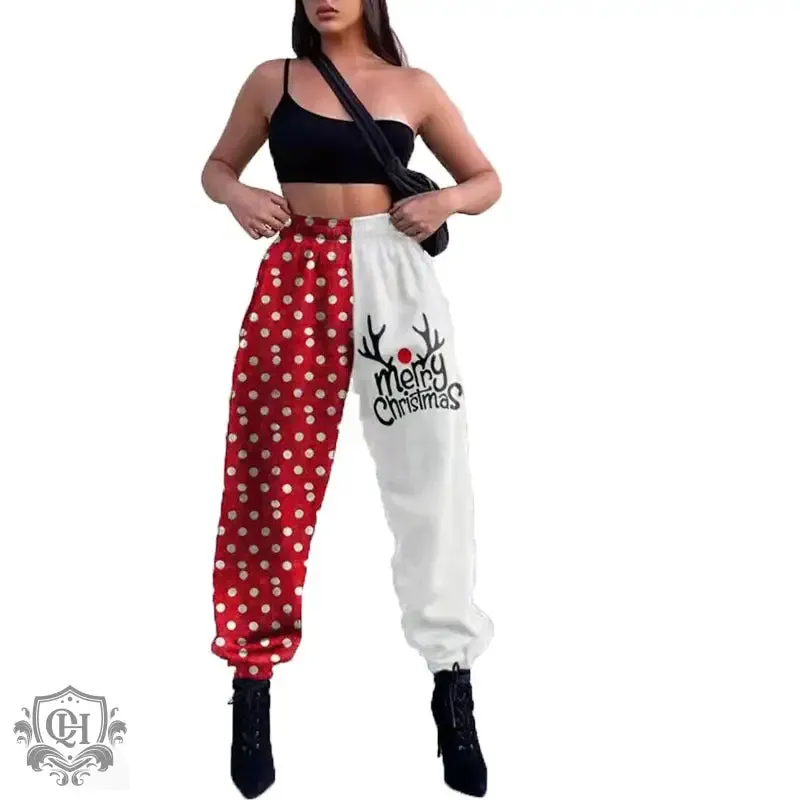 Christmas Printing Harem Pants