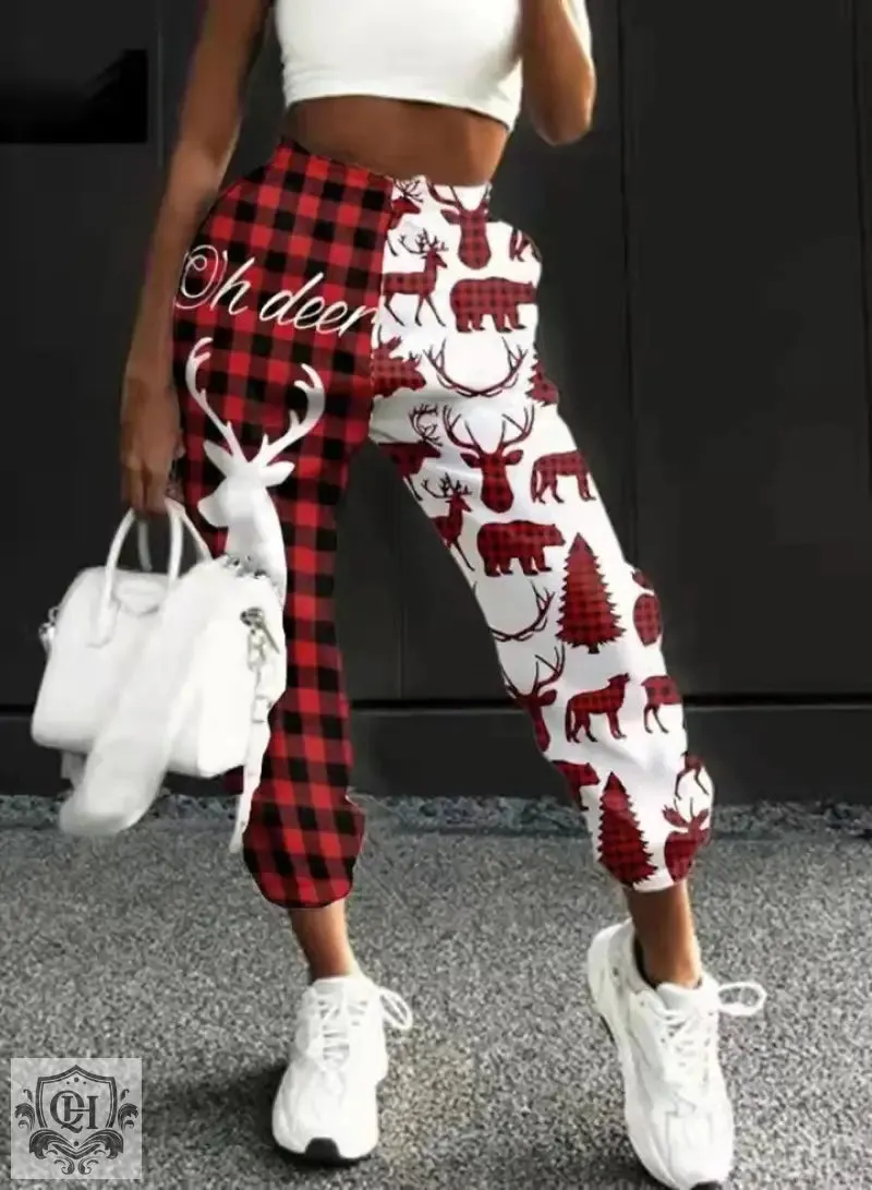 Christmas Printing Harem Pants