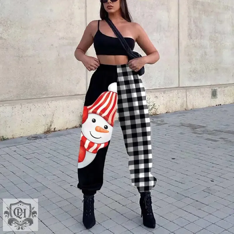 Christmas Printing Harem Pants