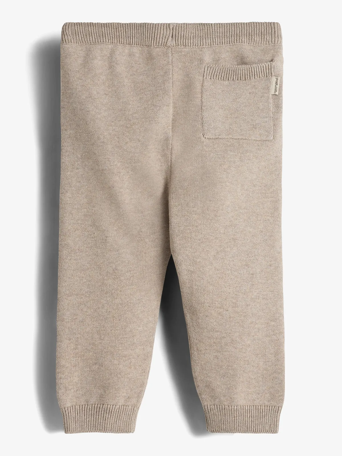 Cotton Knit Trousers - Little - Light Beige Melange