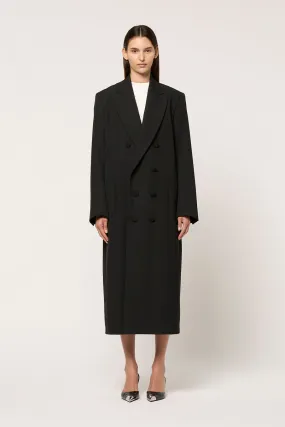 DOUBLE BREASTED OVERSIZED WOOL COAT