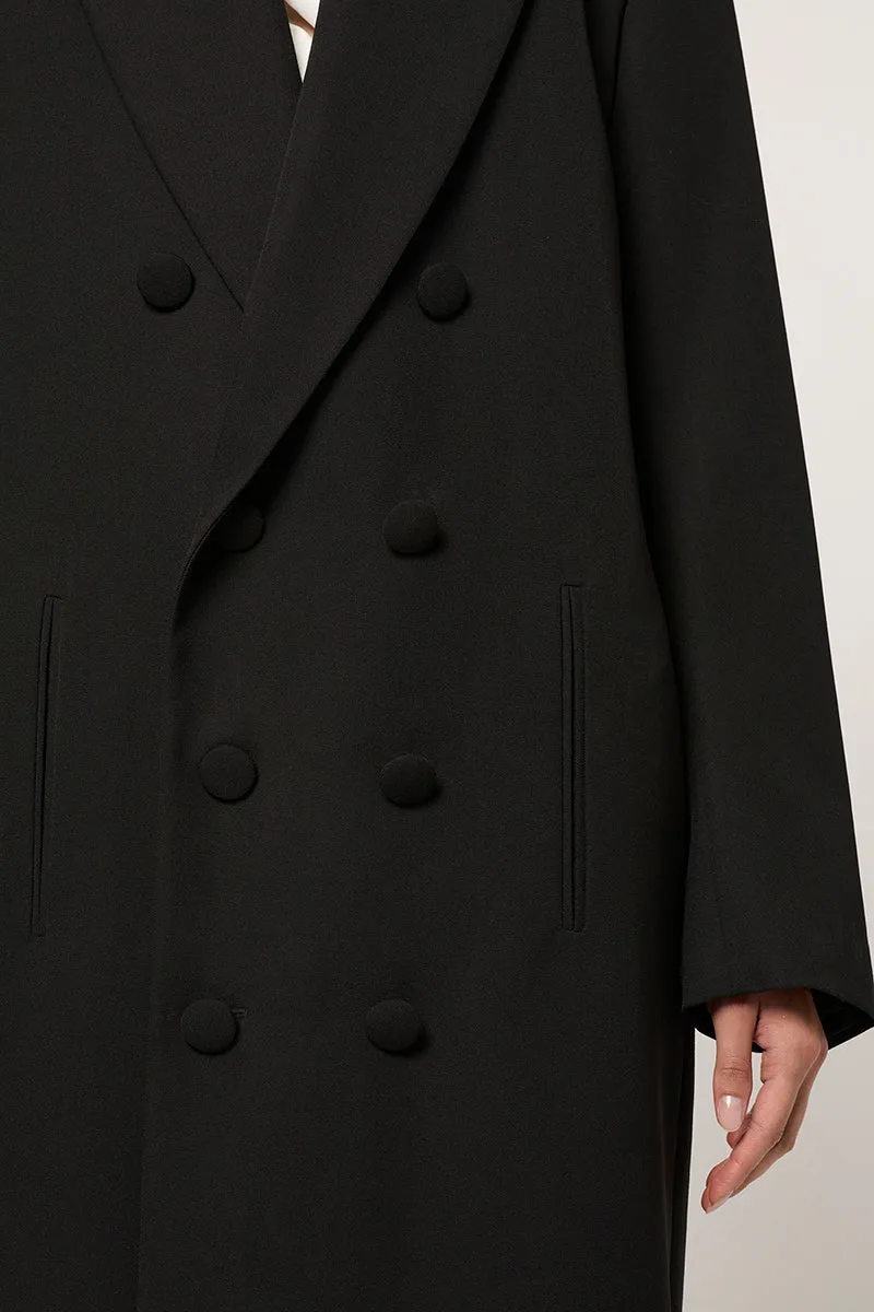 DOUBLE BREASTED OVERSIZED WOOL COAT