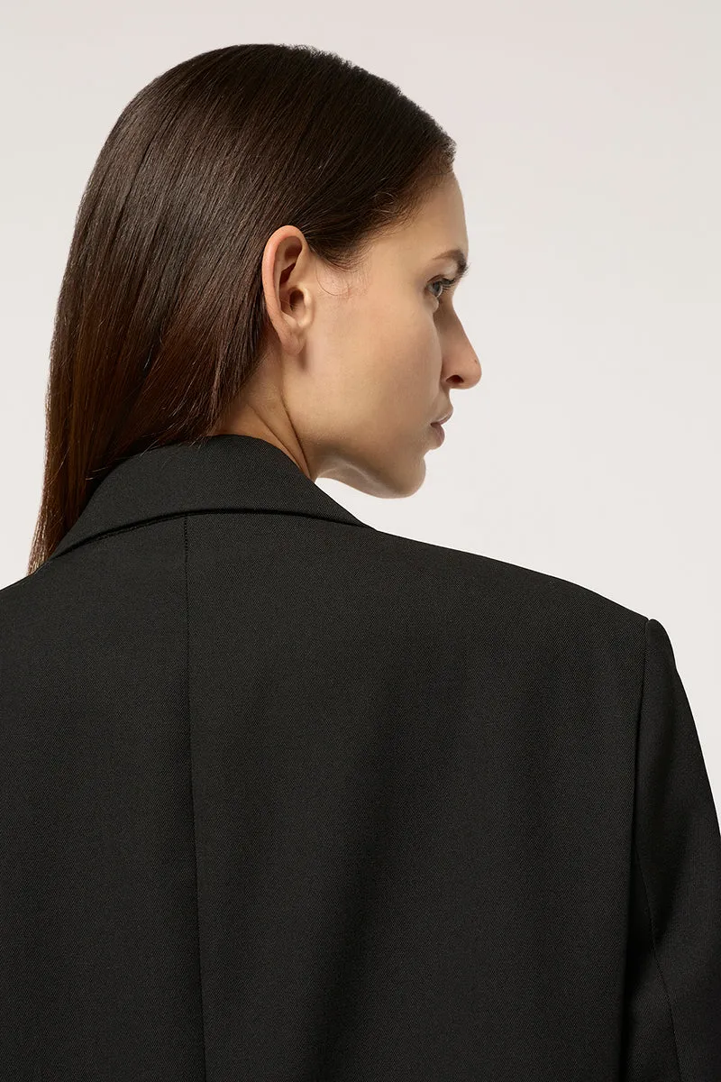 DOUBLE BREASTED OVERSIZED WOOL COAT