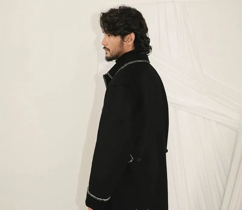 Double-Faced Wool Short Coat