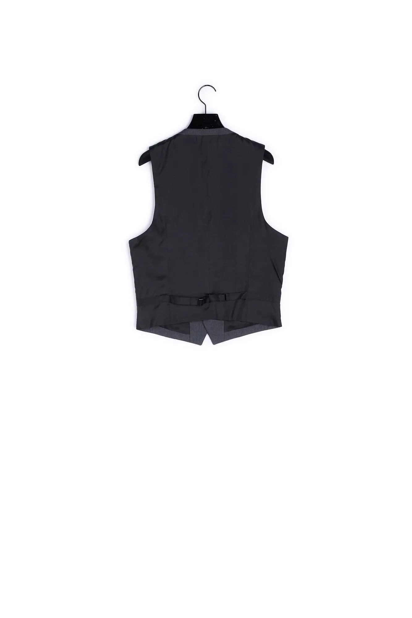 Gilet de costume en laine "Super 130's" à micro-rayures