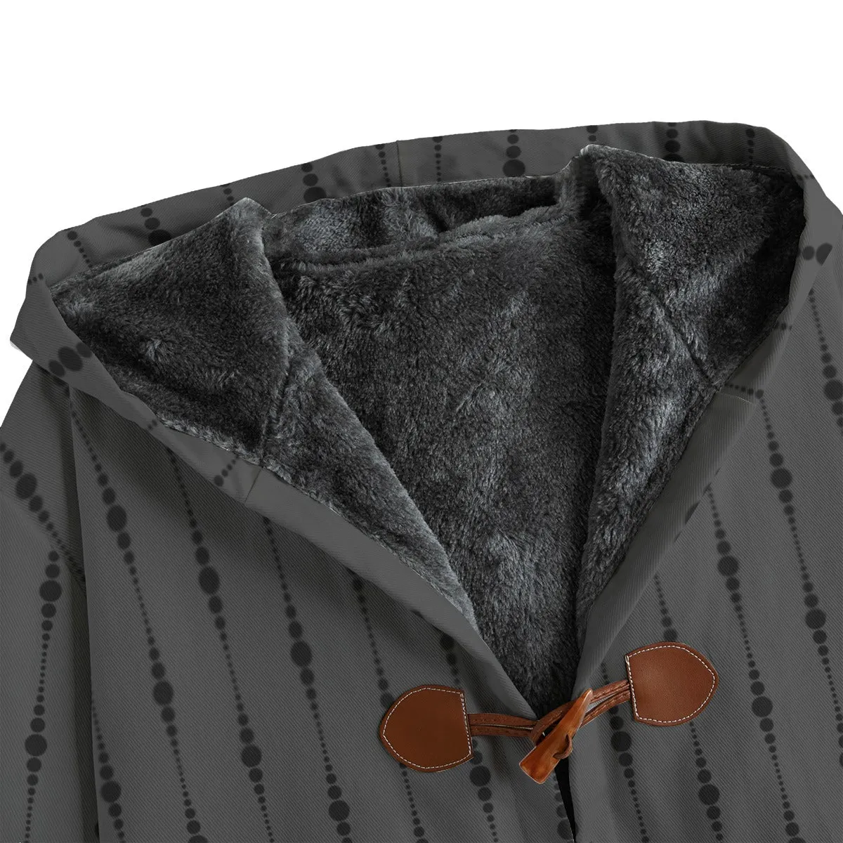 Gray With Black Button Fleece Windbreaker
