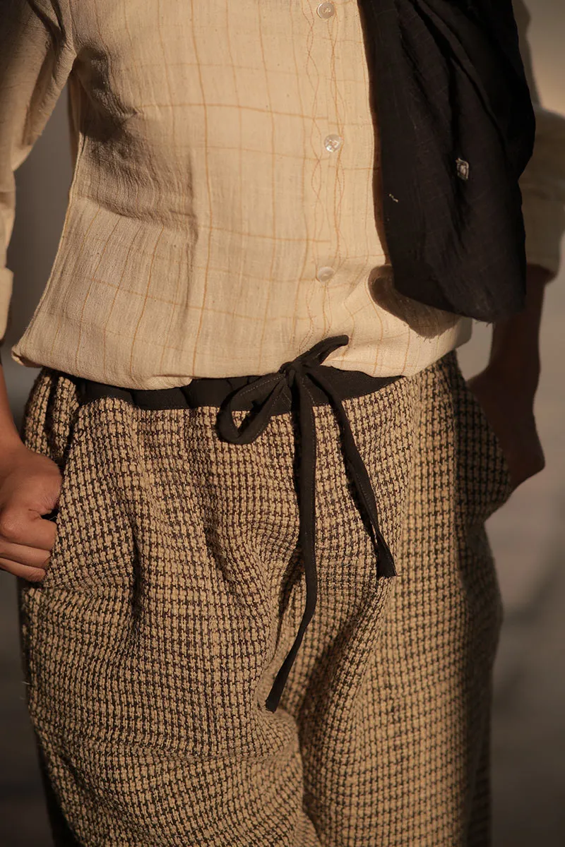 Handwoven Desi wool Checks pant