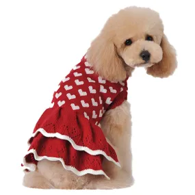 Hearts Dog Sweater Dress