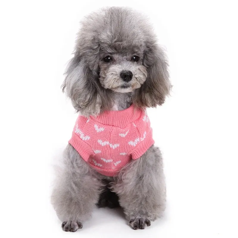 Hearts Dog Sweater Dress