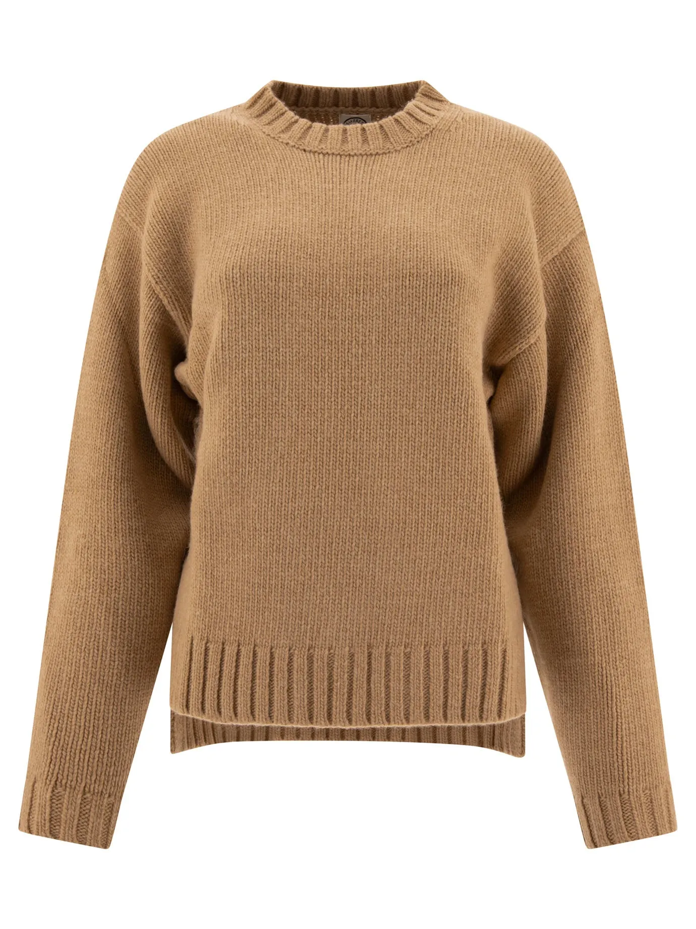 INES DE LA FRESSANGE Classic Merino Wool Sweater in Beige