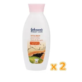 Johnson's Body Care Vita - Rich Revitalizing Body Wash with Papaya  (2 x 400 ml)