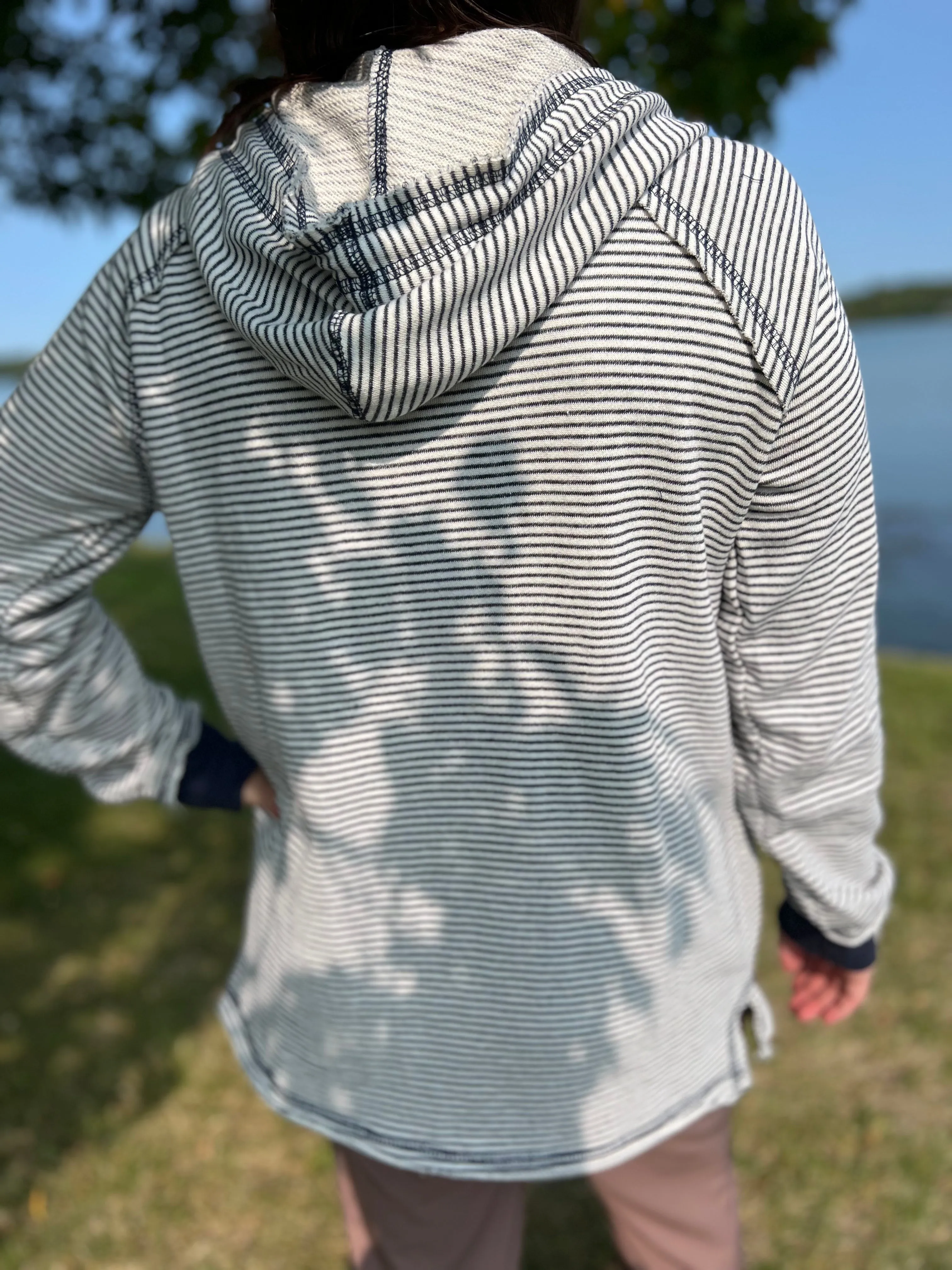 Lakegirl Lake Paddles Stripe Weekender Hoodie